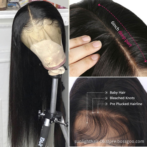 Sunlight  bas prix Perruque du styleT sans colle vrai Remy chevuex humaine bresilien/Indien haute qualite perruques